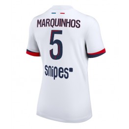 Paris Saint-Germain Marquinhos #5 Uit tenue Dames 2025-26 Korte Mouw